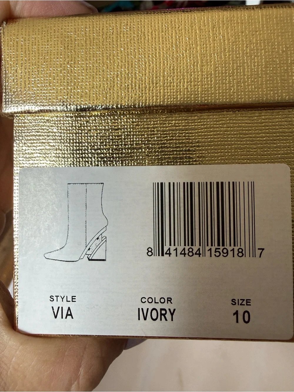 Croc-Embossed White Pointed Toe Ankle Booties